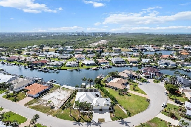 14931 David Dr, Fort Myers, FL 33908 - aerial overview of property's location featuring nearby suburban area and a large body of water