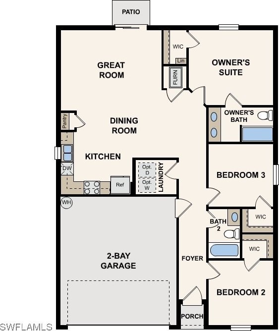 1146 Ebony St E, Lehigh Acres, FL 33974 - home floor plan