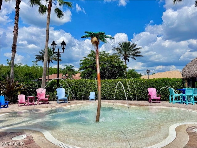 view of pool featuring a patio area