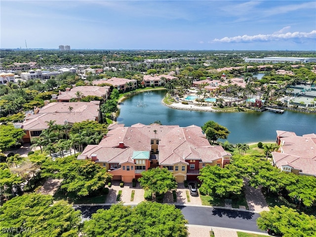 8532 Via Lungomare Cir Unit 203, Estero, FL 33928 - aerial perspective of suburban area with a large body of water