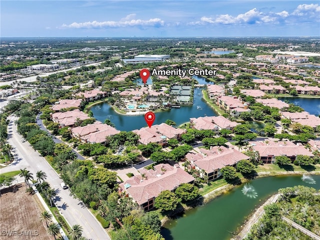 8532 Via Lungomare Cir Unit 203, Estero, FL 33928 - aerial overview of property's location featuring nearby suburban area and a nearby body of water