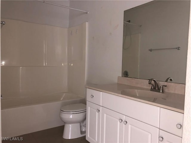 5615 Birdsong Ln, Bokeelia, FL 33922 - full bathroom featuring toilet, bathtub / shower combination, and vanity