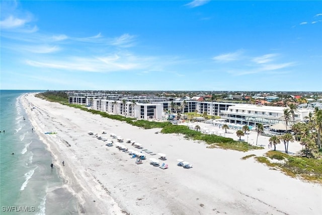 bird's eye view of expansive beach