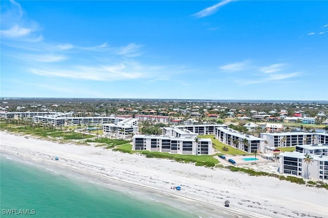 drone / aerial view of extended coastline