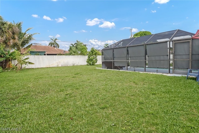 2809 50th St SW, Naples, FL 34116 - view of yard with a lanai