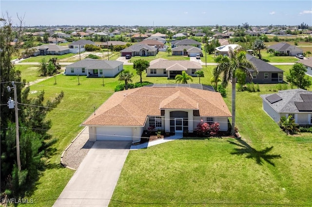 aerial perspective of suburban area