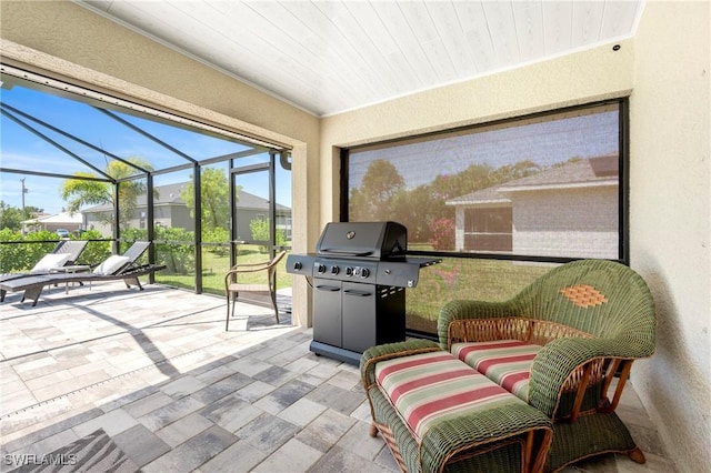 view of sunroom