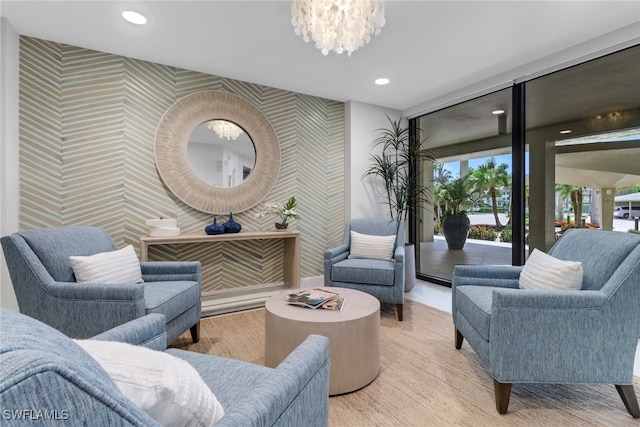 3399 Gulf Shore Blvd N Unit 303, Naples, FL 34103 - building lobby with wallpapered walls and recessed lighting