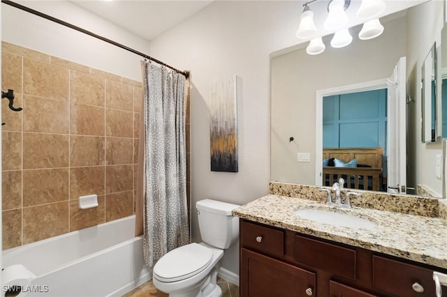 9519 Foxglove Ln, Naples, FL 34120 - full bath with toilet, shower / tub combo, and vanity