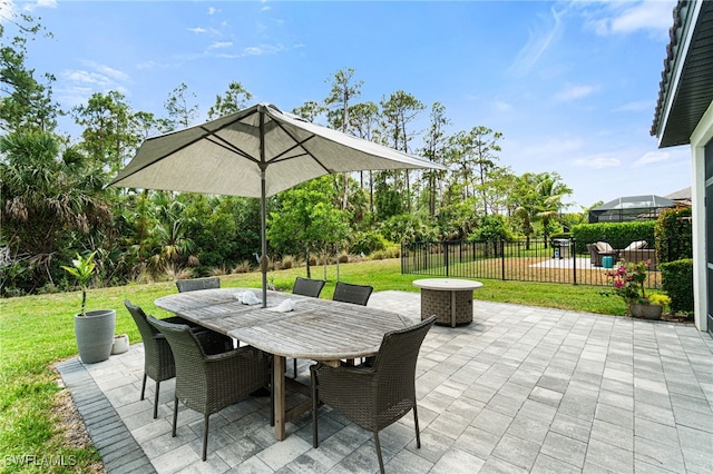 9519 Foxglove Ln, Naples, FL 34120 - view of patio featuring outdoor dining space