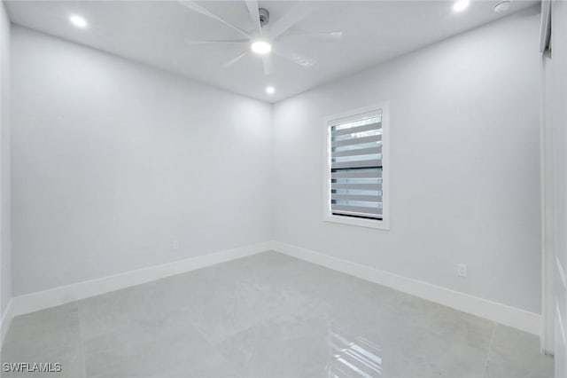 333 12th Ave NE, Naples, FL 34120 - unfurnished room with a ceiling fan, recessed lighting, and baseboards