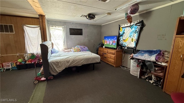 17200 Kentara Way, Fort Myers, FL 33913 - carpeted bedroom featuring wooden walls