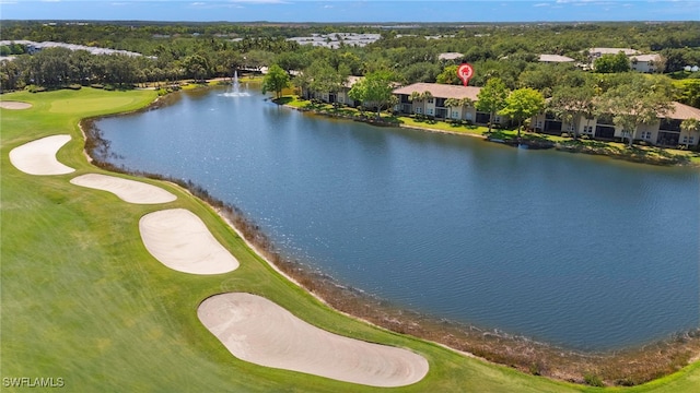 21551 Pelican Sound Dr Unit 202, Estero, FL 33928 - bird's eye view of a nearby body of water, a local golf course, and a tree filled landscape