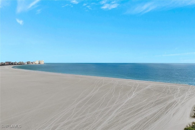 water view featuring nearby beach