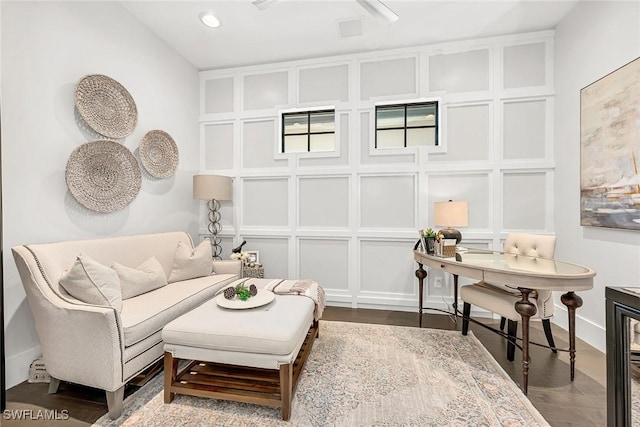 7924 Cordoba Pl, Naples, FL 34113 - living room with recessed lighting and dark wood-style floors