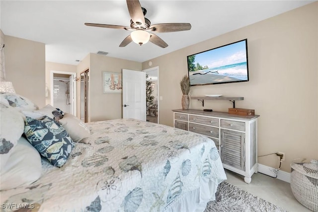 676 W Elkcam Cir Unit 1222, Marco Island, FL 34145 - bedroom with baseboards and ceiling fan