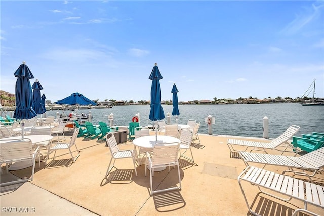 676 W Elkcam Cir Unit 1222, Marco Island, FL 34145 - view of patio / terrace featuring a water view