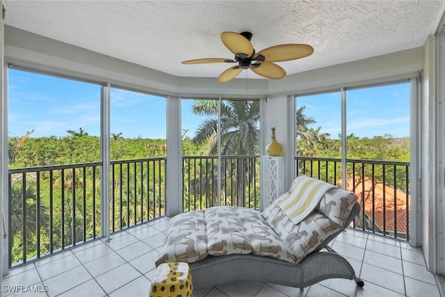 6573 Marissa Loop Unit 303, Naples, FL 34108 - sunroom / solarium featuring ceiling fan