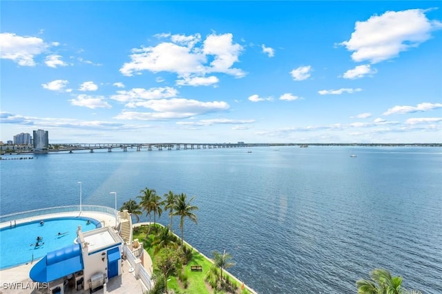 2745 1st St Unit 701, Fort Myers, FL 33916 - water view featuring a notable bridge