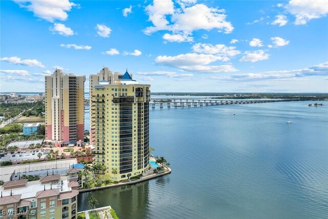 2745 1st St Unit 701, Fort Myers, FL 33916 - water view featuring a notable bridge