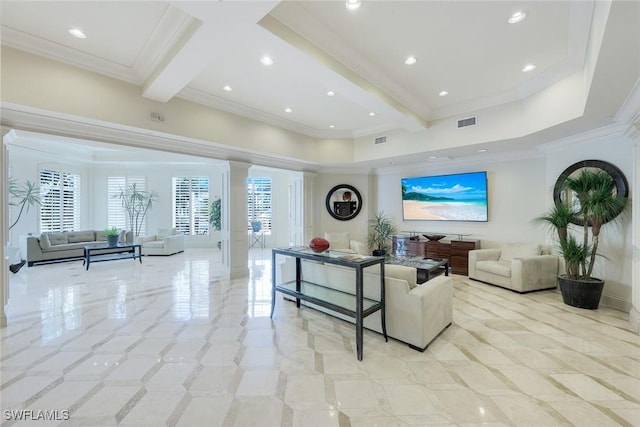 2745 1st St Unit 701, Fort Myers, FL 33916 - community lobby featuring ornamental molding and recessed lighting