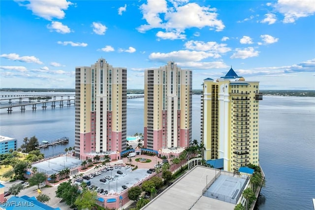 2745 1st St Unit 701, Fort Myers, FL 33916 - view of property with a water view and a city view
