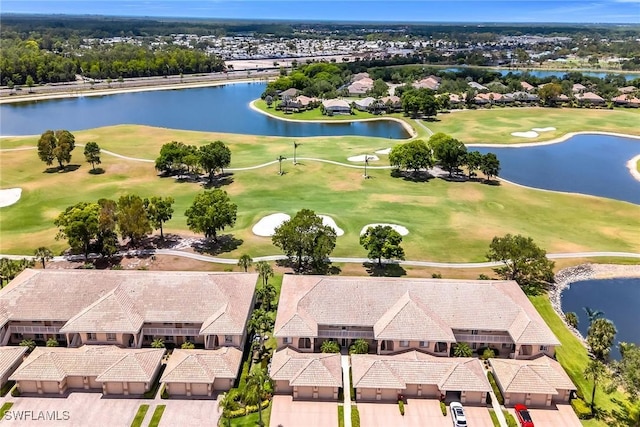 9087 Michael Cir Unit 9, Naples, FL 34113 - aerial perspective of suburban area with a local golf course and a nearby body of water