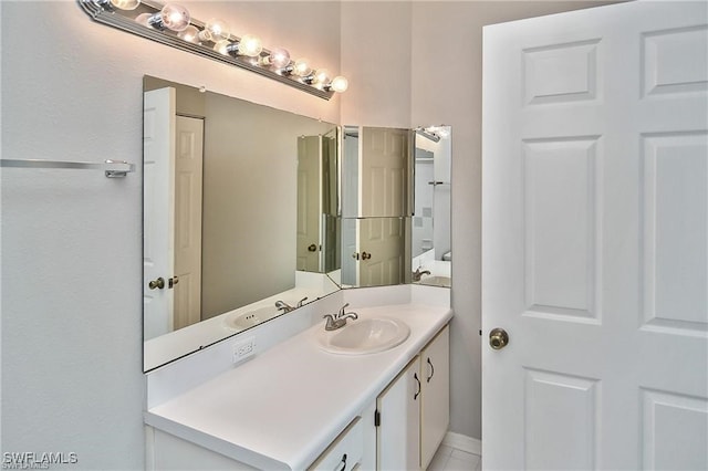 bathroom featuring vanity