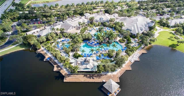 3159 Serena Ln Unit 102, Naples, FL 34114 - view of property location featuring a nearby body of water, a pool area, and nearby suburban area
