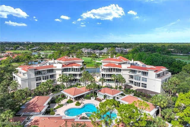 2630 Grey Oaks Dr N Unit B18, Naples, FL 34105 - drone / aerial view of a pool area