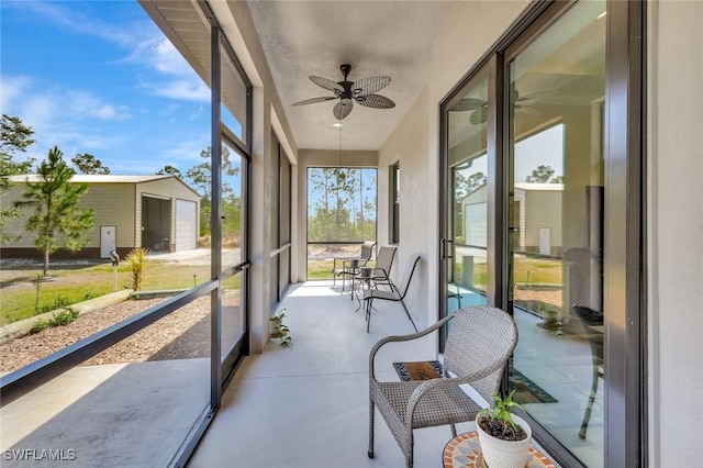 7824 7th Ter, Labelle, FL 33935 - sunroom featuring ceiling fan