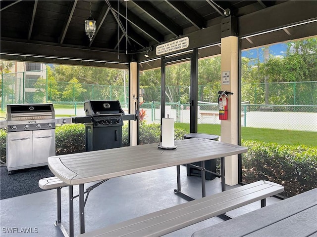 13264 White Marsh Ln Unit 3318, Fort Myers, FL 33912 - view of patio / terrace with a grill and a gazebo