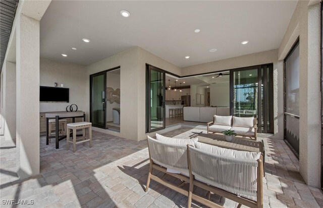 12429 Basalt Ln, Alva, FL 33982 - view of patio / terrace with an outdoor hangout area