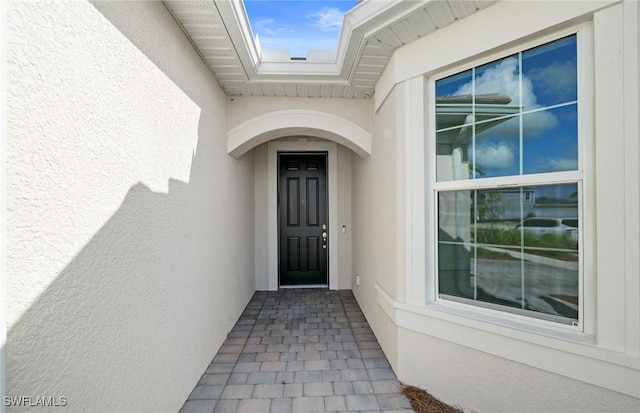 12429 Basalt Ln, Alva, FL 33982 - property entrance featuring stucco siding