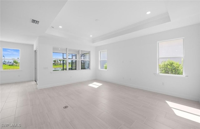 12429 Basalt Ln, Alva, FL 33982 - empty room with a raised ceiling, healthy amount of natural light, and recessed lighting