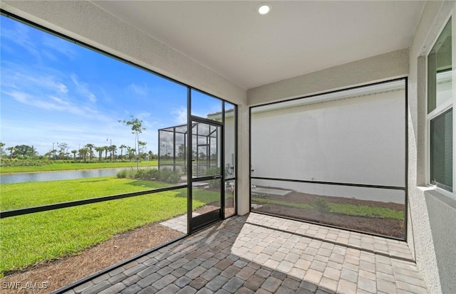 12429 Basalt Ln, Alva, FL 33982 - unfurnished sunroom with a water view