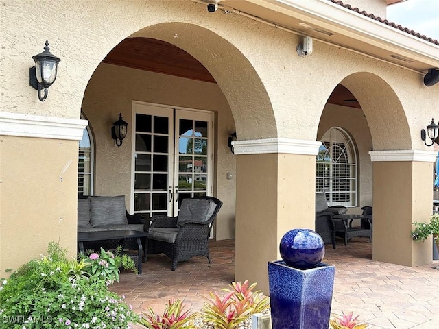 view of patio / terrace with french doors