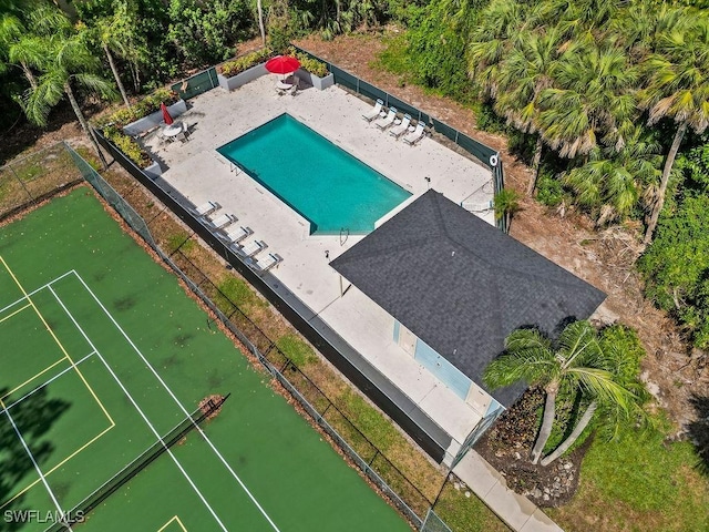 1429 Monarch Cir, Naples, FL 34116 - aerial view of property and surrounding area featuring a pool