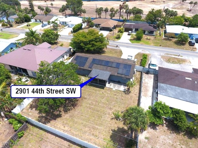 aerial perspective of suburban area