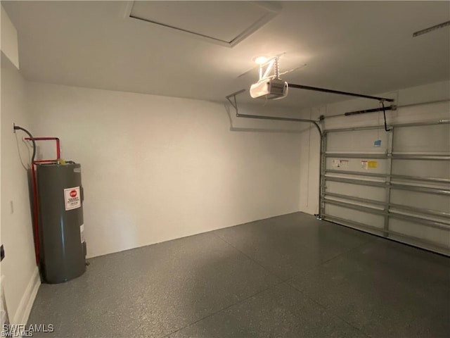 5115 30th St SW, Lehigh Acres, FL 33973 - garage featuring water heater and a garage door opener