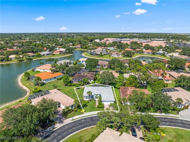 3932 Ruxton Rd, Naples, FL 34116 - aerial perspective of suburban area featuring property boundaries highlighted and a large body of water