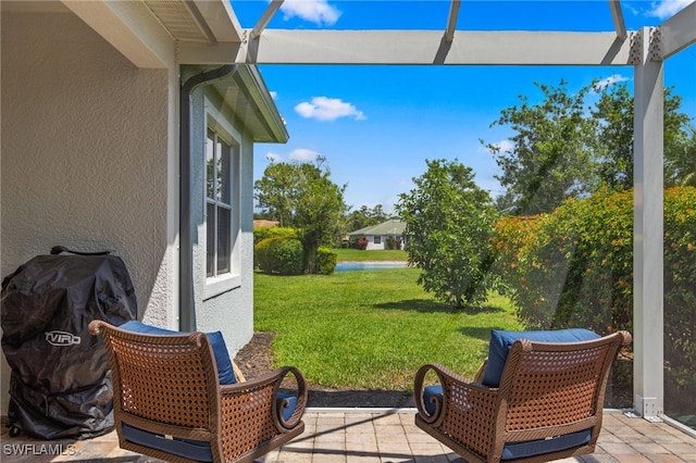 3932 Ruxton Rd, Naples, FL 34116 - view of patio / terrace featuring a water view