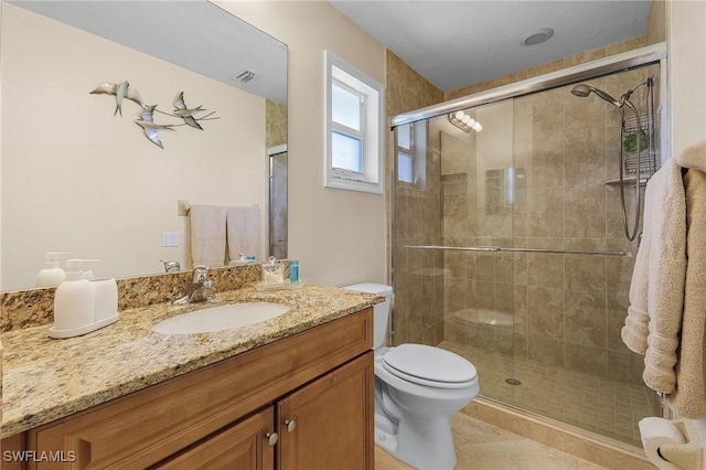 813 Saint Andrews Blvd, Naples, FL 34113 - full bathroom featuring vanity, toilet, and a stall shower
