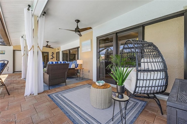 813 Saint Andrews Blvd, Naples, FL 34113 - view of patio / terrace featuring a ceiling fan