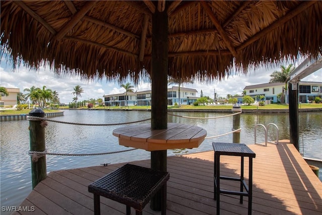 5105 Rutland Ct, Cape Coral, FL 33904 - dock area featuring a water view and a residential view