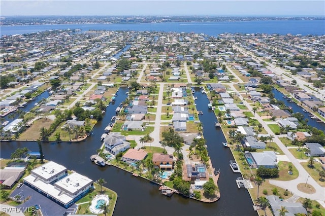 5105 Rutland Ct, Cape Coral, FL 33904 - aerial view of property's location with nearby suburban area and a large body of water