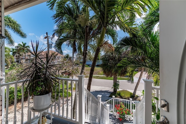 balcony with a porch