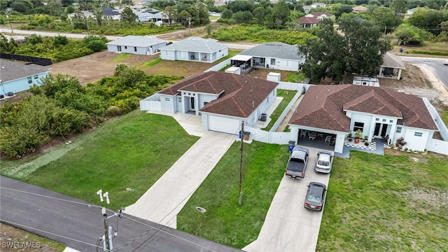 aerial perspective of suburban area