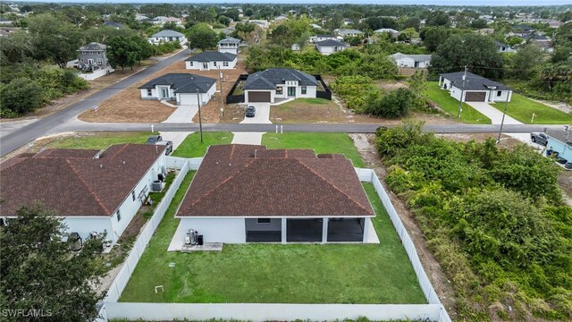 aerial view of residential area