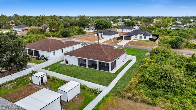 aerial view of residential area